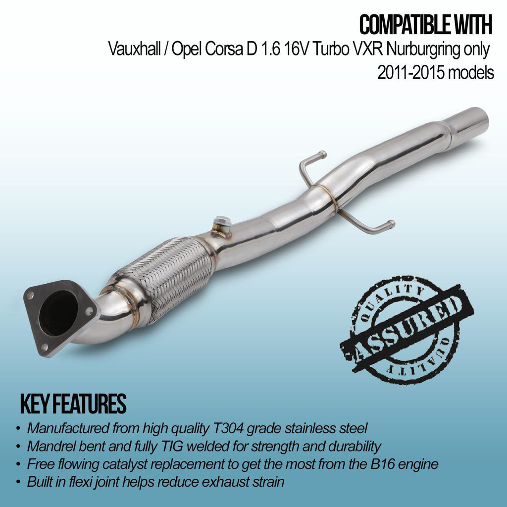 Downpipe Decat 2.25" Opel Corsa D VXR Nurburgring 1.6 Turbo 11-15 - foto 3