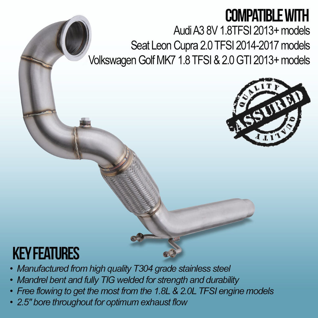 Downpipe Decat 3" Seat Leon Cupra 5F 2013-2020 - foto 3