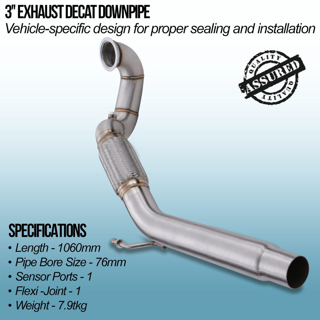 Downpipe Decat 3" Volkswagen Golf MK7 GTI 2013-2020 - foto 2