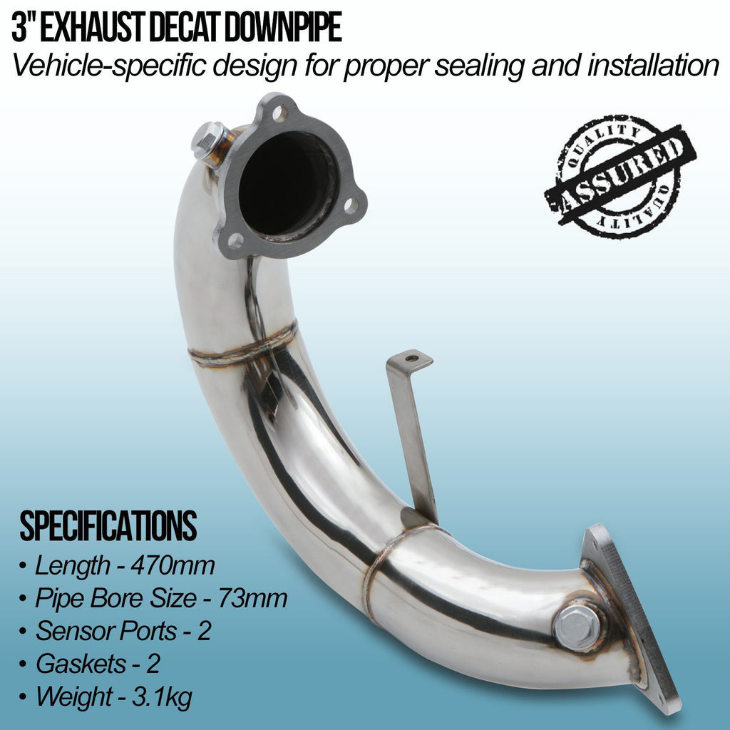 Downpipe Decat 3" Renault Megane MK2 RS RS225 MK3 RS250 06+