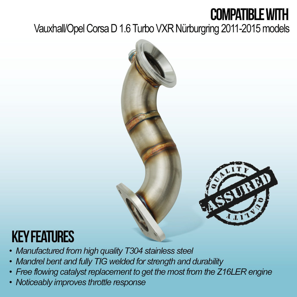 Decat Pre Cat 2.5" Opel Corsa D 1.6 Turbo VXR Nürburgring 11-15