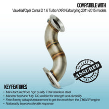 Decat Pre Cat 2.5" Opel Corsa D 1.6 Turbo VXR Nürburgring 11-15