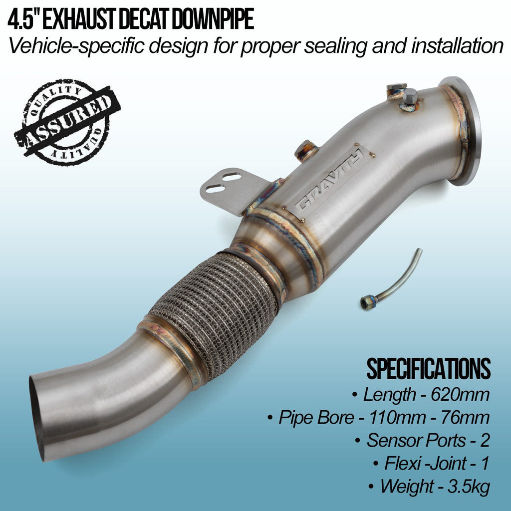 Downpipe Decat 4.5" BMW 5 Series G30 540i B58 16-18 - foto 2