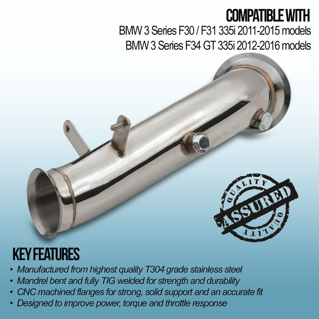 Decat 3.5" BMW 3 Series 335i F30 / F31 / F34 11-16 - foto 3