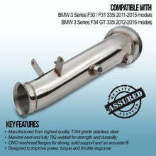 Decat 3.5" BMW 3 Series 335i F30 / F31 / F34 11-16 - foto 3