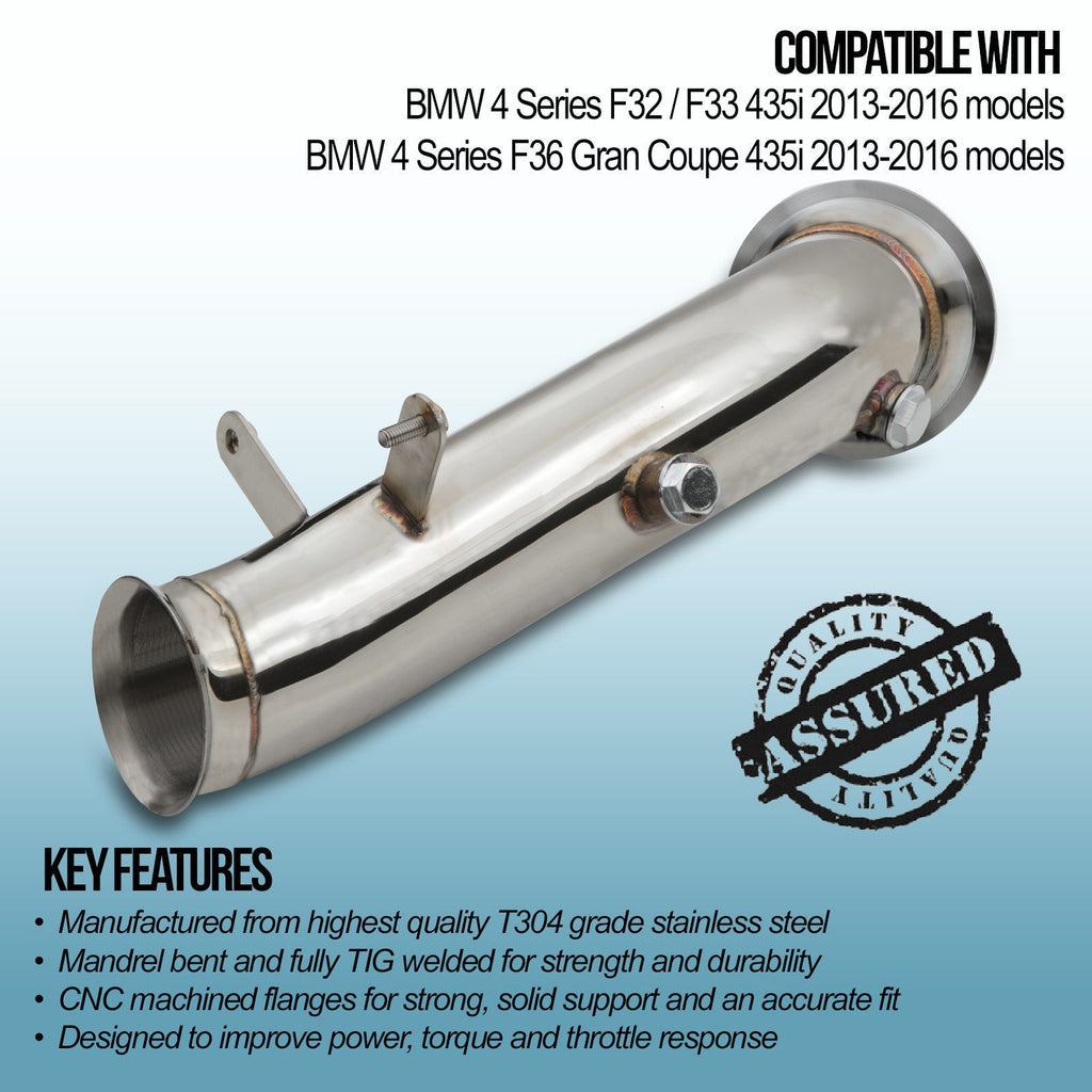 Decat 3.5" BMW 4 Series 435i F32 / F33 / F36 13-16 - foto 2