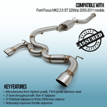 Scarico Cat Back 3" Ford Focus MK2 ST225 2.5 05-11