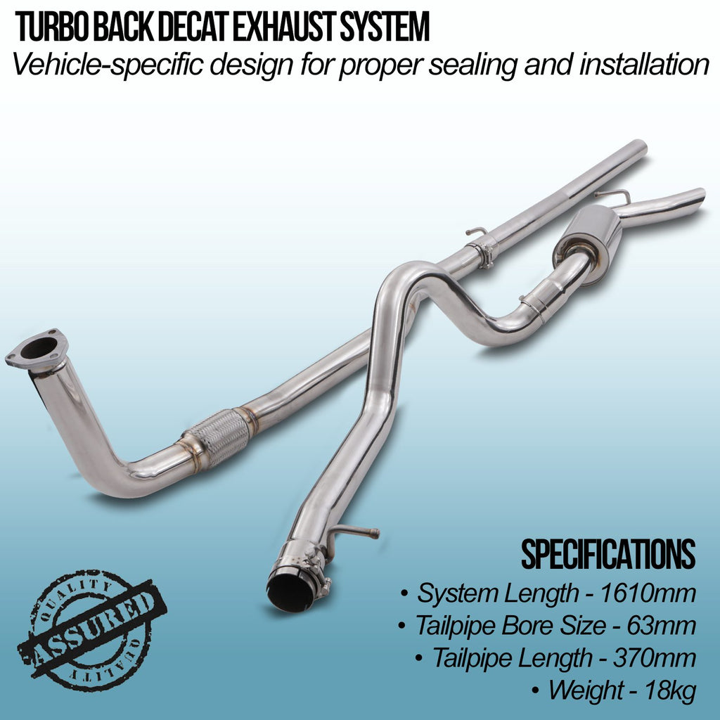 Sistema di Scarico Turbo Back Decat Land Rover Defender 110 300TDI 2.5TD 94-99