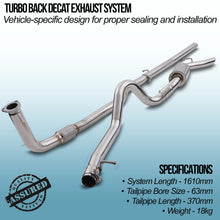 Sistema di Scarico Turbo Back Decat Land Rover Defender 110 300TDI 2.5TD 94-99