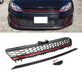 Griglia Anteriore GTI Style SK-Import Nera Rossa Volkswagen Golf Mk7 Pre Facelift