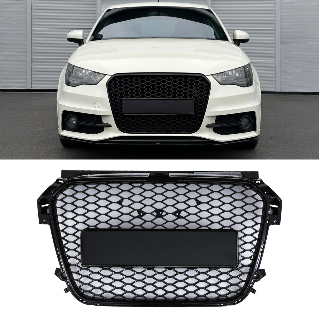 Griglia RS1 con Logo e Badge Cromato Nero Audi A1 8X Pre-Facelift 10-15