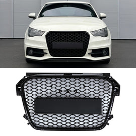 Griglia RS1 con Logo e Badge Cromato Nero Audi A1 8X Pre-Facelift 10-15