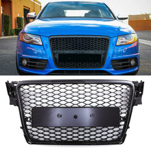 Griglia Anteriore a Nido d'Ape Stile RS4 Senza Logo Nero Opaco Audi A4 B8 08-13