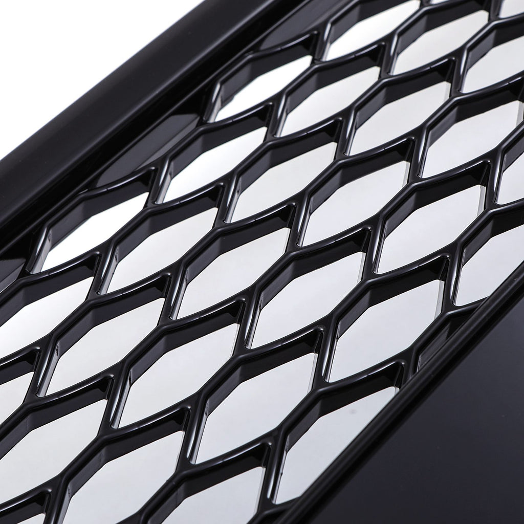 Griglia Anteriore a Nido d'Ape Stile RS4 Senza Logo Nero Opaco Audi A4 B8 08-13 - foto 7
