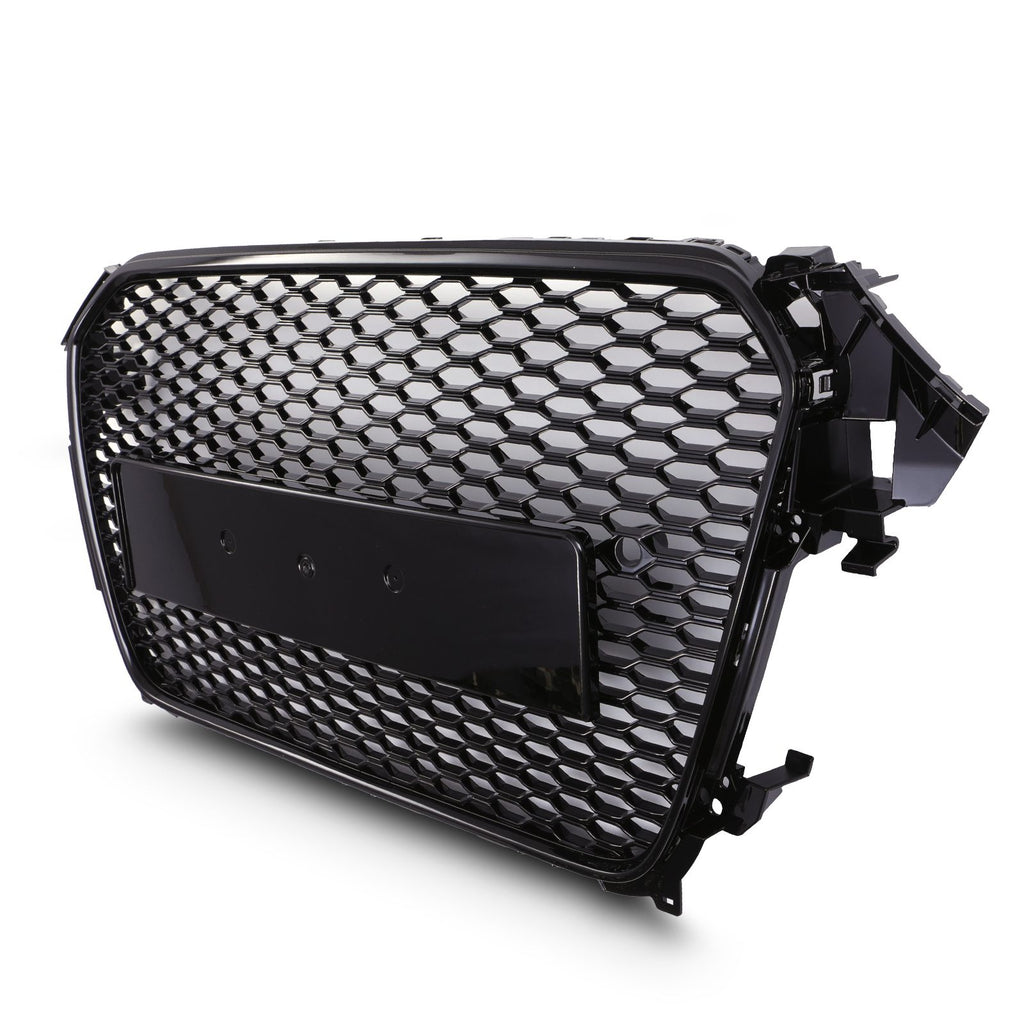 Griglia Anteriore a Nido d'Ape Stile RS4 Senza Logo Nero Opaco Audi A4 B8.5 12-16 - foto 3
