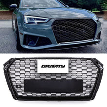 Griglia Anteriore a Nido d'Ape Stile RS4 Nero Lucido Audi A4 B9 17-20