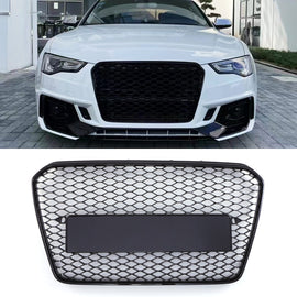 Griglia Anteriore a Nido d'Ape Stile RS5 Senza Logo Nero Opaco Audi A5 B8.5 8T 12-16