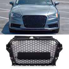 Griglia Anteriore a Nido d'Ape Stile RS3 Senza Logo Nero Lucido Audi A3 8V 13-16
