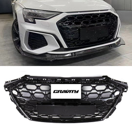 Griglia Anteriore a Nido d'Ape Stile RS3 Nero Lucido Audi A3 8Y 2020+