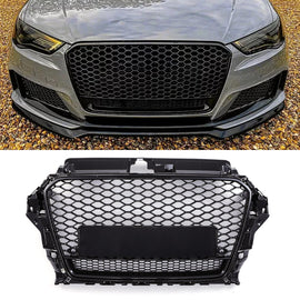 Griglia Anteriore a Nido d'Ape Stile RS3 Quattro Nero Audi A3 8V 13-16