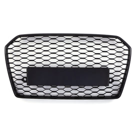 Griglia Anteriore a Nido d'Ape Stile RS6 Senza Logo Nero Lucido Audi A6 C7.5 16-18 - foto 2
