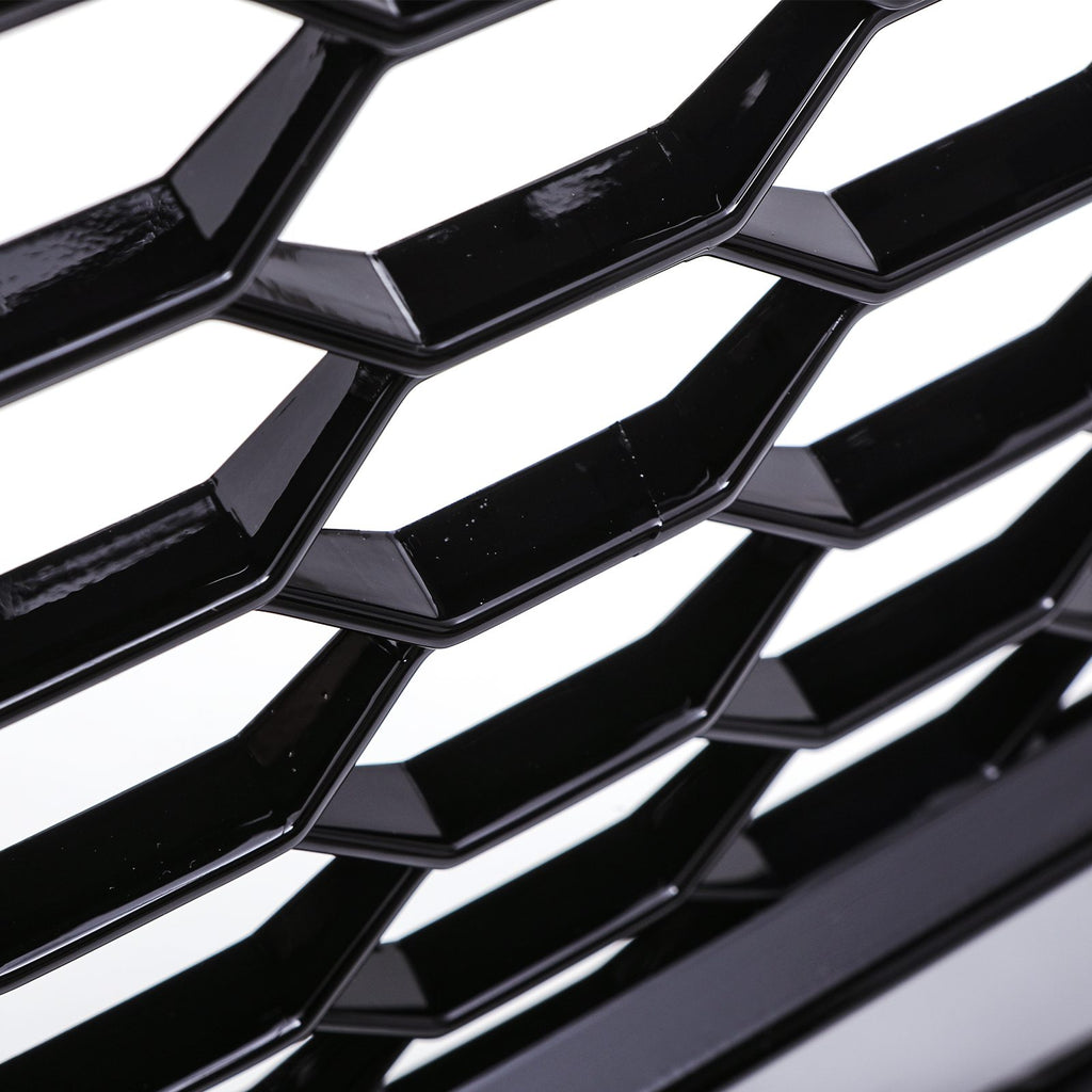 Griglia Anteriore a Nido d'Ape Stile RS6 Senza Logo Nero Lucido Audi A6 C7.5 16-18 - foto 5