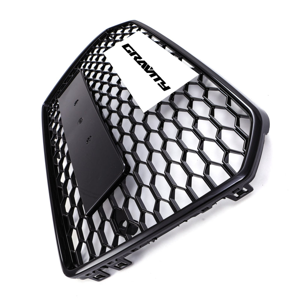 Griglia Anteriore a Nido d'Ape Stile RS6 Nero Opaco Audi A6 C7.5 16-18 - foto 4