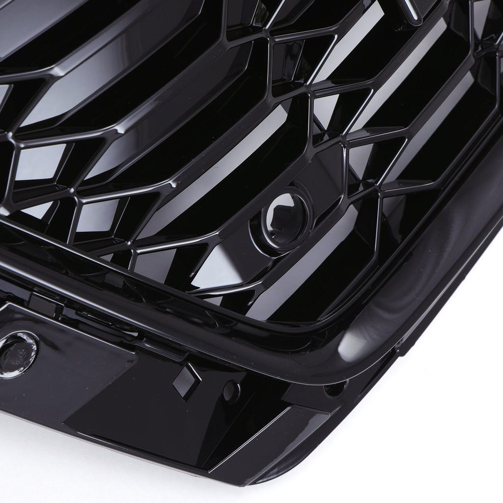 Griglia Anteriore a Nido d'Ape Stile RS4 Nero Lucido Audi A4 B9.5 2021+ - foto 6