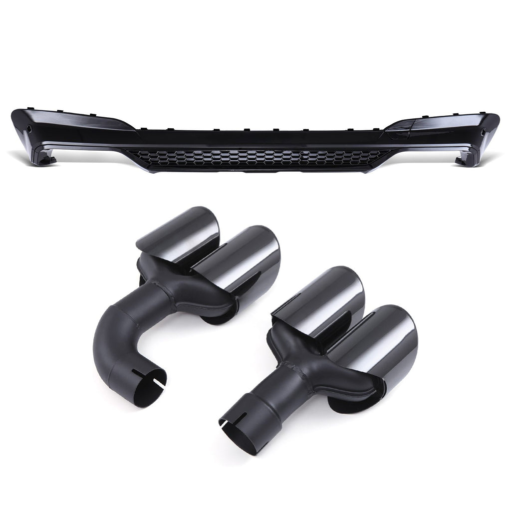 Diffusore Posteriore Stile X3M con Terminali Nero Lucido BMW X3 20i 30i G01 Pre-LCI 17-21 - foto 4
