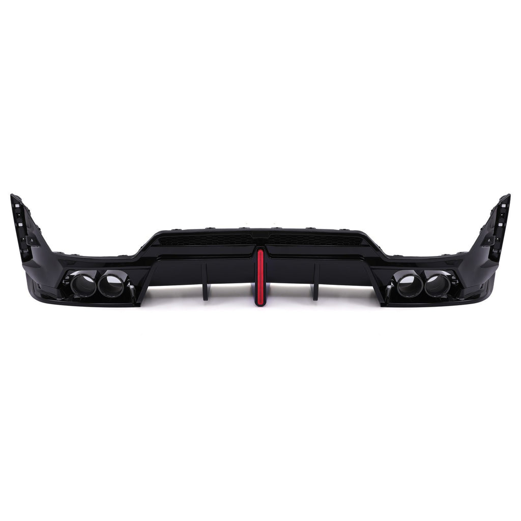 Diffusore Posteriore Nero Lucido Fanale Pioggia Quadrupla Uscita BMW Serie 3 G20 LCI 22+ - foto 2