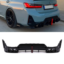 Diffusore Posteriore Nero Lucido Fanale Pioggia Quadrupla Uscita BMW Serie 3 G20 LCI 22+