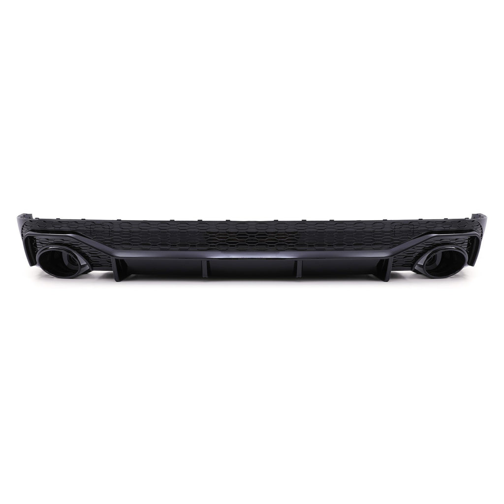 Diffusore Posteriore Nero Lucido Quadrupla Uscita Stile SQ5 Audi Q5 S-Line FY 17-20 - foto 2