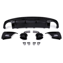 Diffusore Posteriore Nero Lucido Quadrupla Uscita Stile SQ5 Audi Q5 S-Line FY 17-20 - foto 3