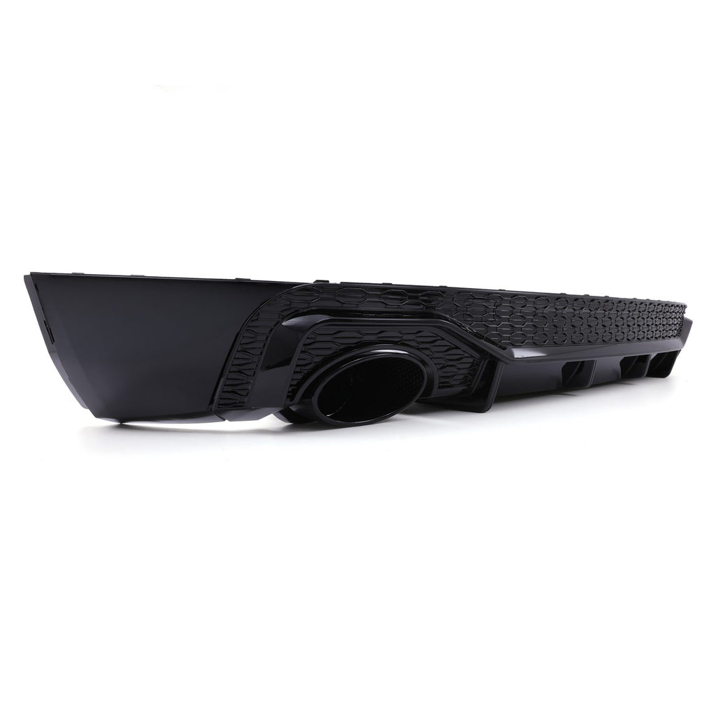 Diffusore Posteriore Nero Lucido Quadrupla Uscita Stile SQ5 Audi Q5 S-Line FY 17-20 - foto 4