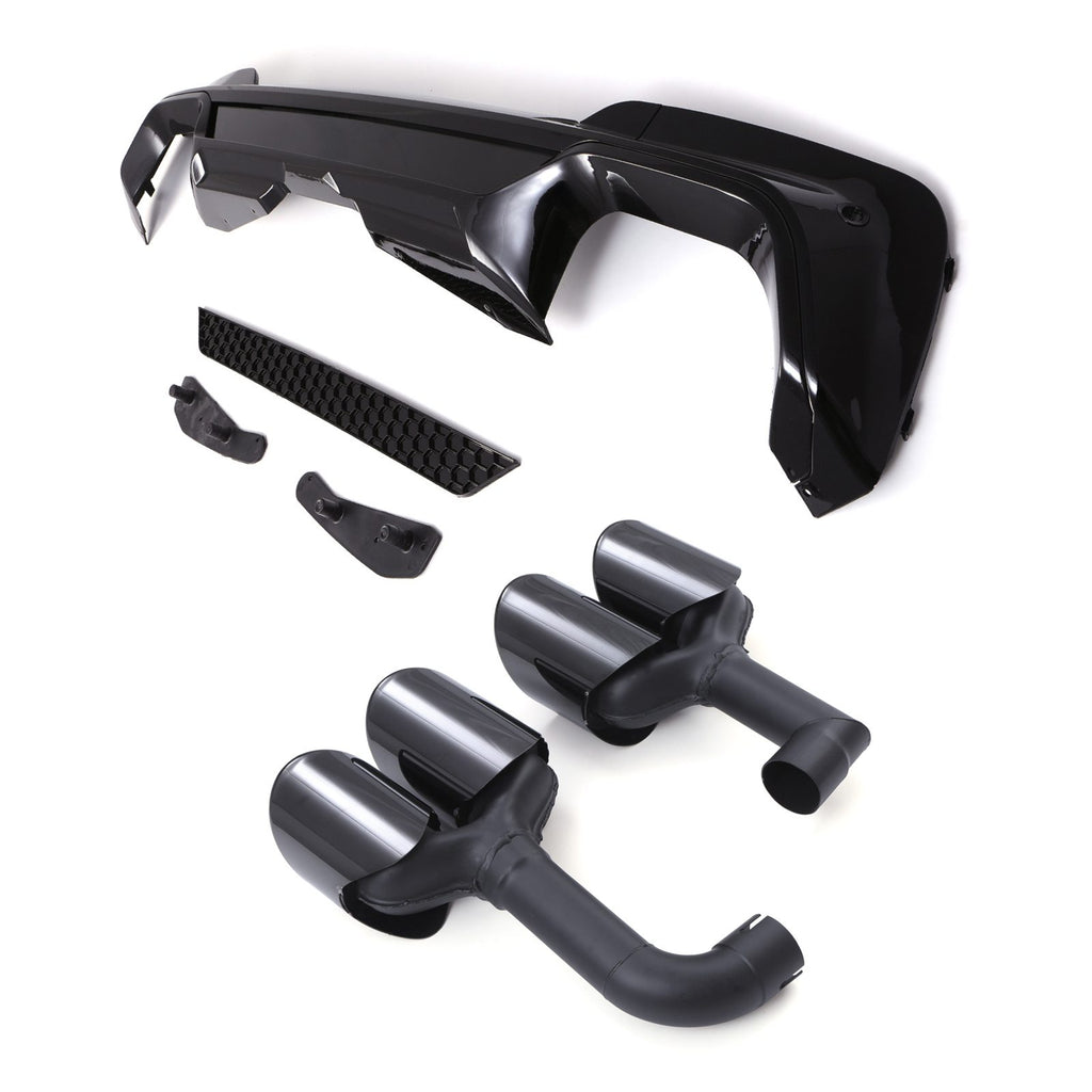 Diffusore Posteriore Stile X3M con Terminali Nero Lucido BMW X3 25i G01 Pre-LCI 17-21 - foto 4