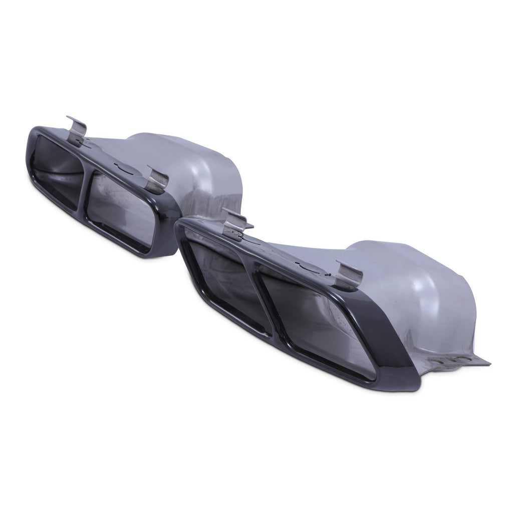Terminali di Scarico Quad Stile AMG Nero Lucido Mercedes-Benz Classe CLA CLA45 Shooting Brake X117 15-19