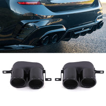 Terminali di Scarico Quad Nero Lucido BMW Serie 3 G20 LCI 22+