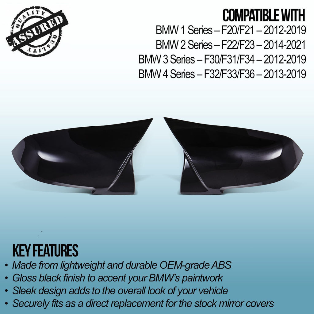Calotte Specchietti Stile M Nero Lucido BMW Serie 2 F22 F23 14-21 - foto 3