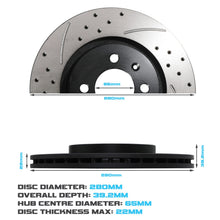 Dischi Freno Anteriori Forati Baffati 294mm VW Golf MK2 Passat e Corrado 1988-1996 - foto 3