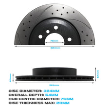 Dischi Freno Posteriori Forati e Scanalati 324mm BMW Z4 Roadster E89 35I sDrive 09-16 - foto 3