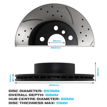 Dischi Freno Anteriori Forati e Scanalati 307mm BMW G20 320D 320I 2.0T 2019+ - foto 3
