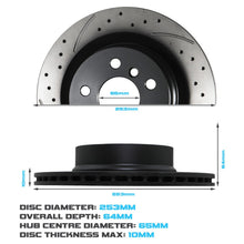 Dischi Freno Posteriori Forati, Scanalati e Ventilati 300mm BMW G22 430 430I 2.0T 2020+ - foto 3