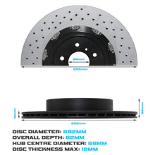 Dischi Freno Posteriori Forati, Scanalati e Ventilati 292mm Nissan Skyline V35 2003-2007 - foto 3
