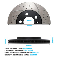 Dischi Freno Posteriori Forati e Baffati 256mm VW Golf MK4 Bora 1.8T 2.3 V5 Vr6 GTI - foto 3