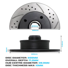 Dischi Freno Posteriori Forati 226mm VW Corrado Jetta 1.8 GT G60 1982-1995 - foto 3