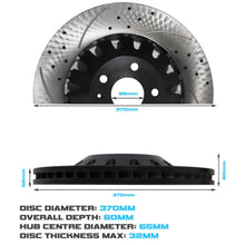 Dischi Freno Ventilati Forati e Scanalati 370mm Audi RS3 8P Sportback - foto 3