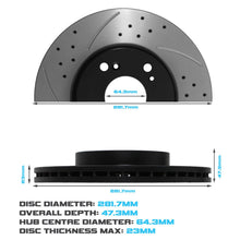 Dischi Freno Anteriori Forati Baffati 282mm Honda Civic EP FN FK - foto 3