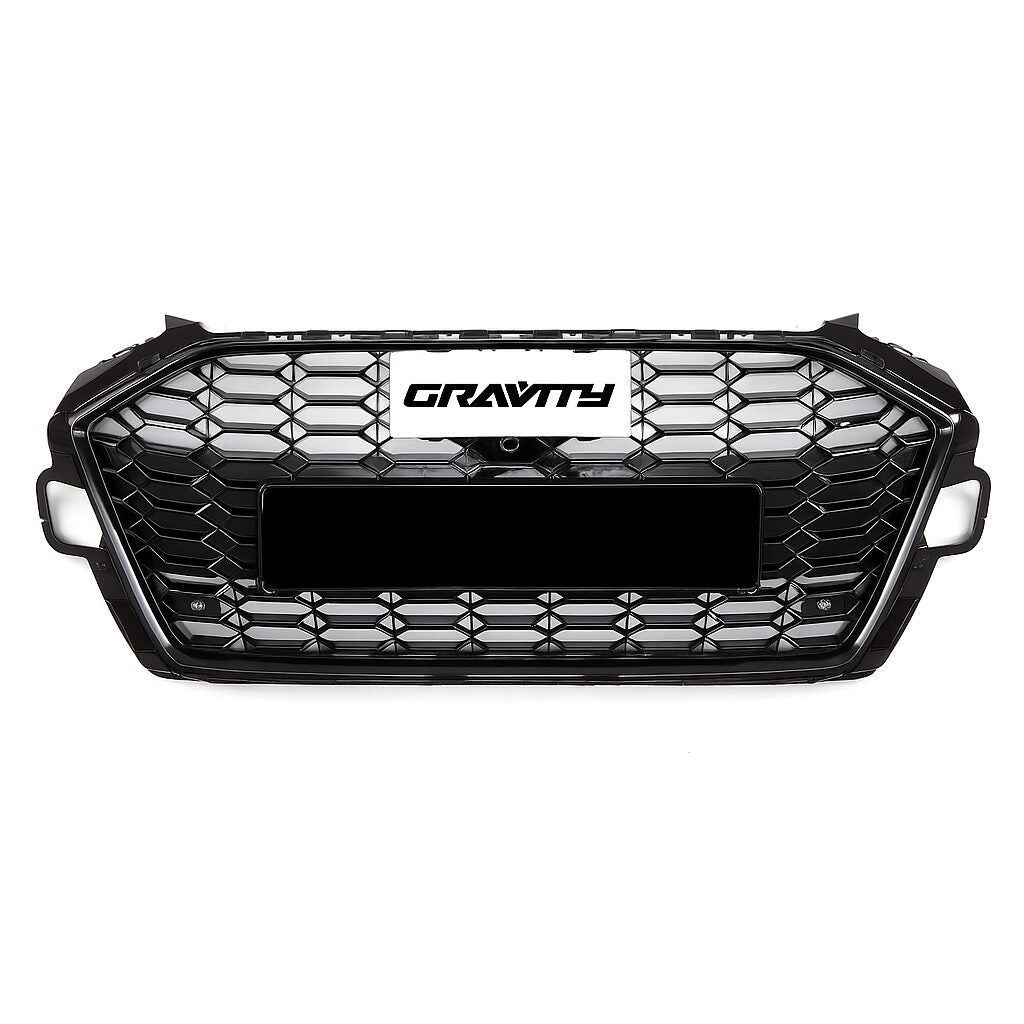 Griglia Anteriore a Nido d'Ape Stile RS4 Nero Lucido Audi A4 B9.5 2021+ - foto 2