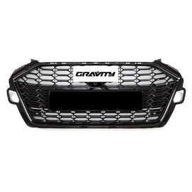Griglia Anteriore a Nido d'Ape Stile RS4 Nero Lucido Audi A4 B9.5 2021+ - foto 2
