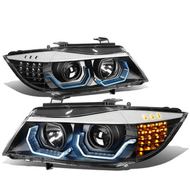 Fari Anteriori LED SK-Import Neri BMW Serie 3 E90 E91 con Proiettore - foto 2